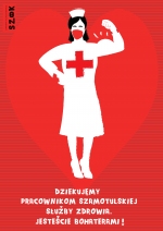 dziękujemy służbie zdrowia - plakat